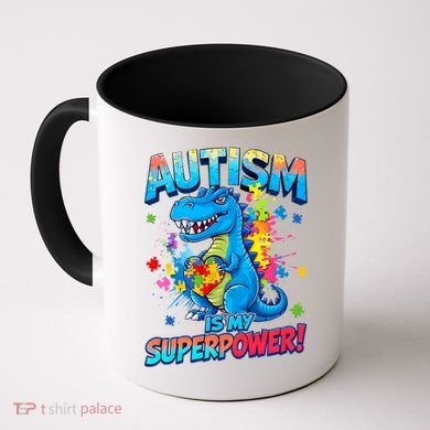 Autism Is My Superpower Dinosaur  Autism Awareness Coffee Mug