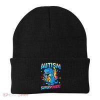 Autism Is My Superpower Dinosaur  Autism Awareness Beanie thumb 0