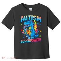 Autism Is My Superpower Dinosaur  Autism Awareness Toddler T-Shirt thumb 0