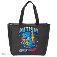 Autism Is My Superpower Dinosaur  Autism Awareness Tote Bag thumb 0