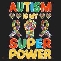 Autism Is My Super Power Golf Towel thumb 3