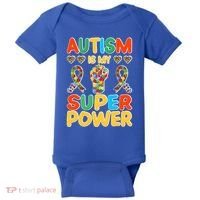 Autism Is My Super Power Baby Bodysuit thumb 0