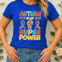 Autism Is My Super Power Women's T-Shirt thumb 2