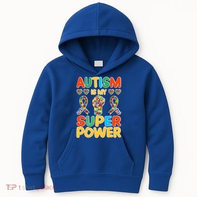 Autism Is My Super Power Kids Hoodie