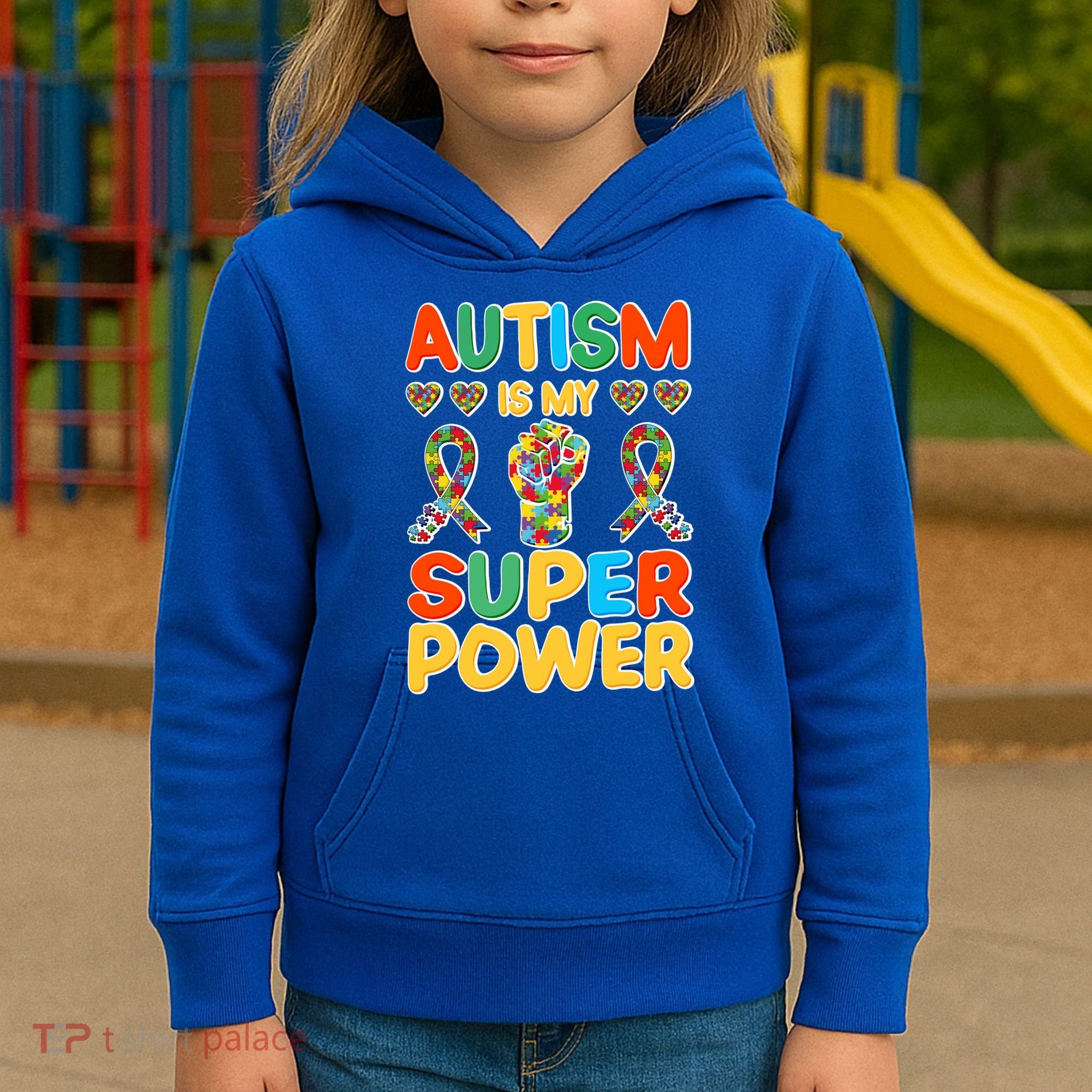 Autism Is My Super Power Kids Hoodie