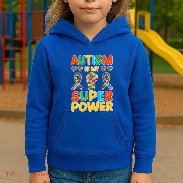Autism Is My Super Power Kids Hoodie