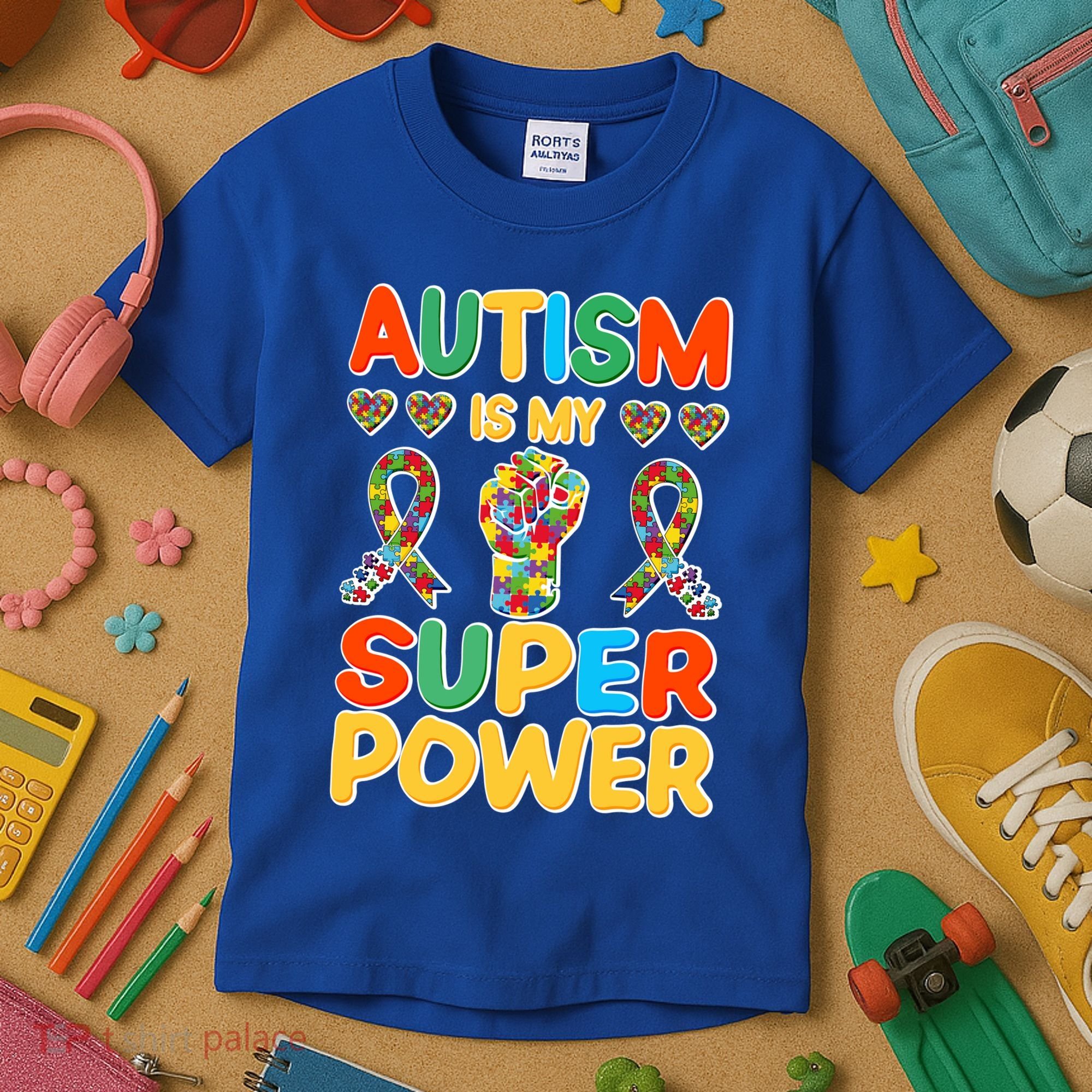 Autism Is My Super Power Kids T-Shirt