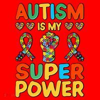 Autism Is My Super Power Santa Hat thumb 1