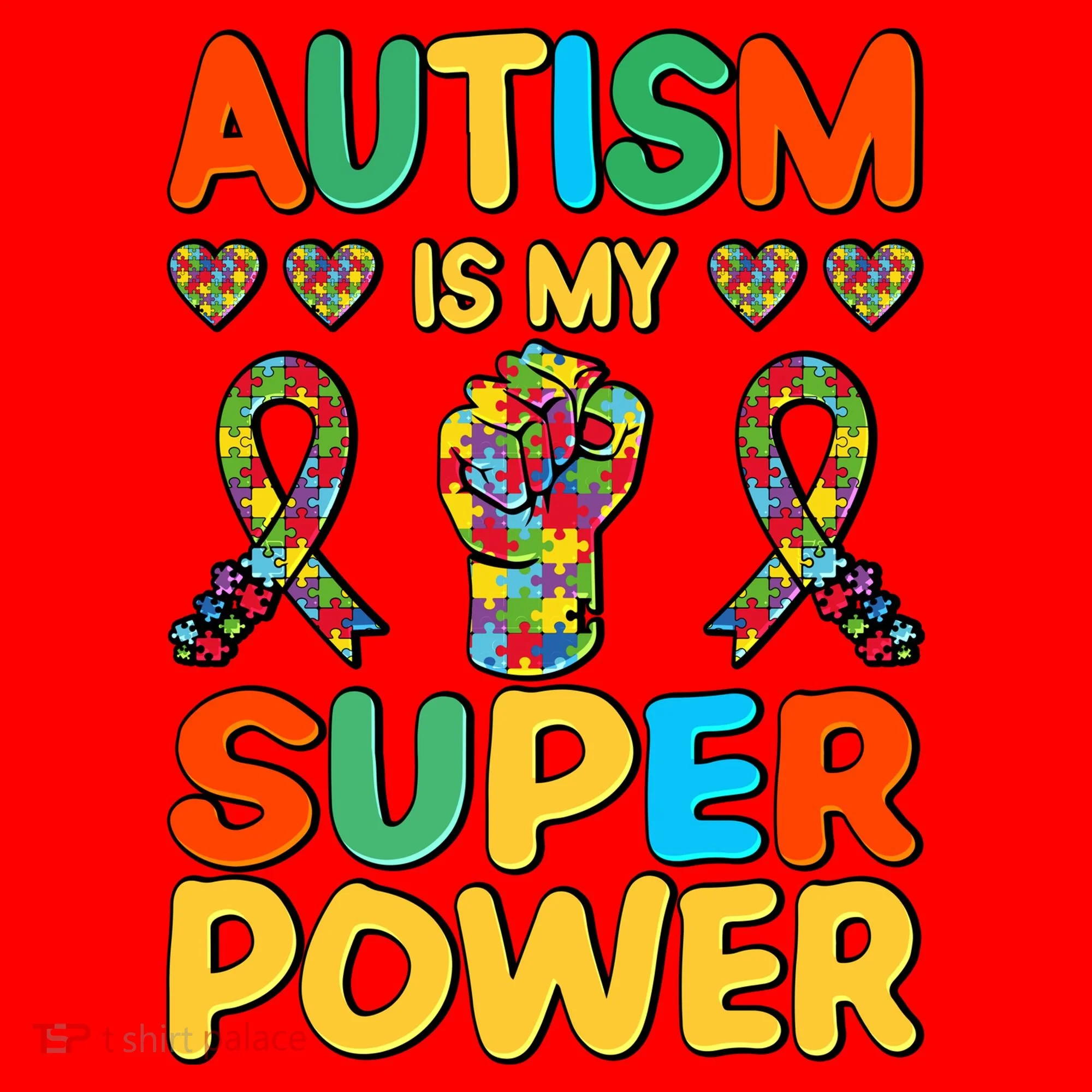 Autism Is My Super Power Santa Hat