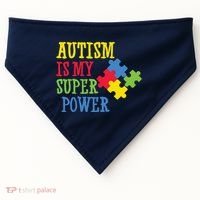 Autism Is My Super Power USA-Made Doggie Bandana thumb 0