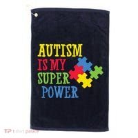 Autism Is My Super Power Golf Towel thumb 0