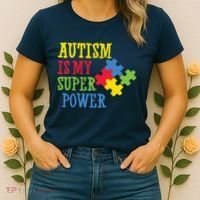 Autism Is My Super Power Women's T-Shirt thumb 2