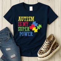 Autism Is My Super Power Women's T-Shirt thumb 3