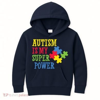 Autism Is My Super Power Kids Hoodie