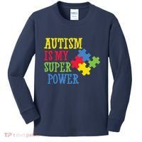 Autism Is My Super Power Kids Long Sleeve Shirt thumb 0