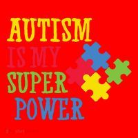 Autism Is My Super Power Santa Hat thumb 1