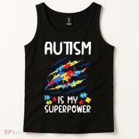'Autism Is My Superpower Tank Top thumb 2