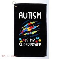 'Autism Is My Superpower Golf Towel thumb 0
