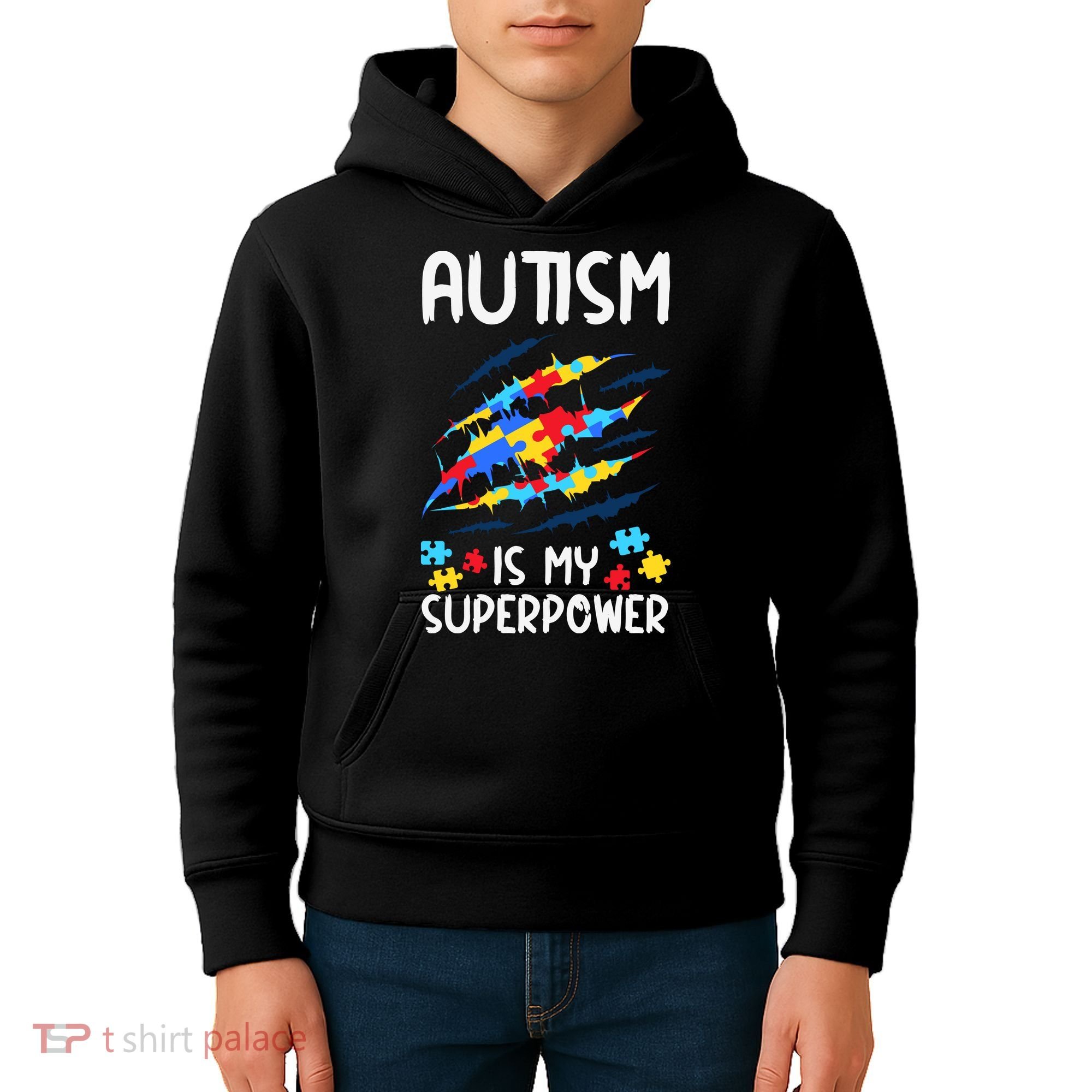 'Autism Is My Superpower Kids Hoodie