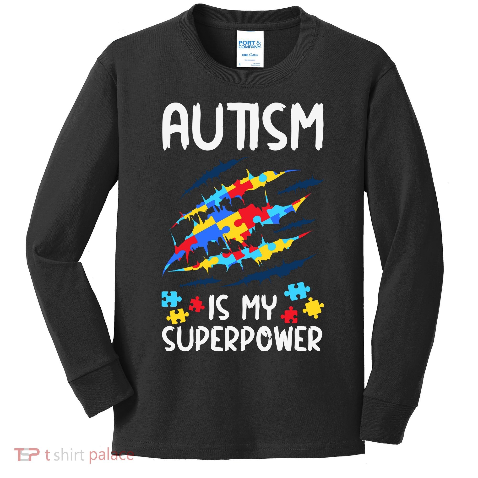 'Autism Is My Superpower Kids Long Sleeve Shirt