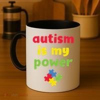 Autism Is My Power Autism Awareness Coffee Mug thumb 4