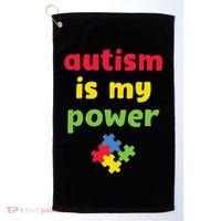 Autism Is My Power Autism Awareness Golf Towel thumb 0