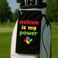 Autism Is My Power Autism Awareness Golf Towel thumb 2