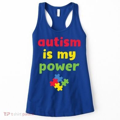 Autism Is My Power Autism Awareness Women's Tank Top
