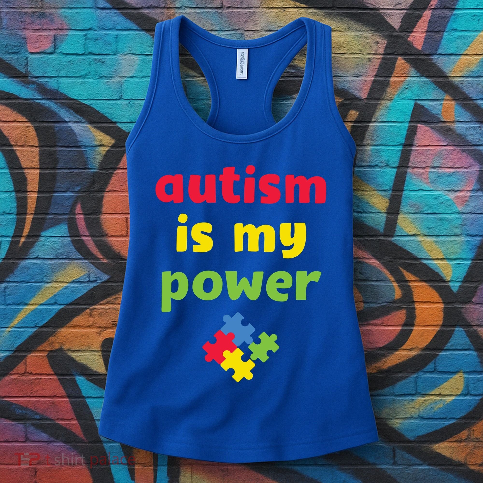 Autism Is My Power Autism Awareness Women's Tank Top