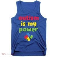 Autism Is My Power Autism Awareness Tank Top thumb 0