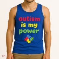 Autism Is My Power Autism Awareness Tank Top thumb 3