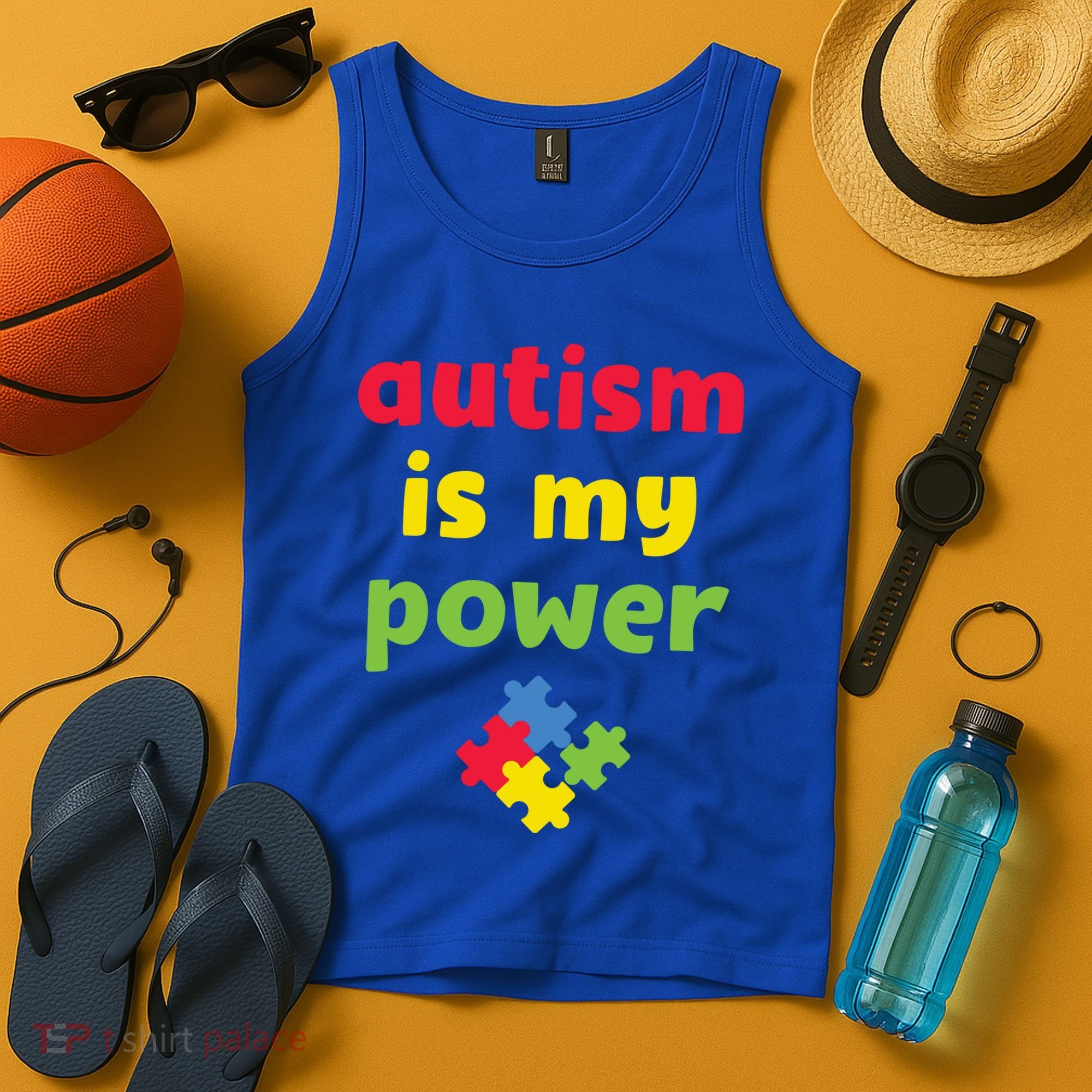 Autism Is My Power Autism Awareness Tank Top