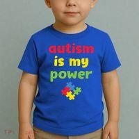 Autism Is My Power Autism Awareness Toddler T-Shirt thumb 2