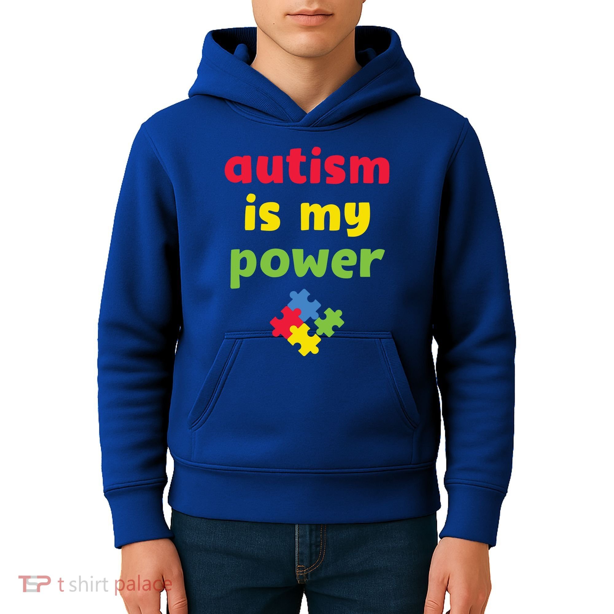 Autism Is My Power Autism Awareness Kids Hoodie