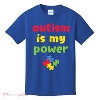 Autism Is My Power Autism Awareness Kids T-Shirt thumb 0