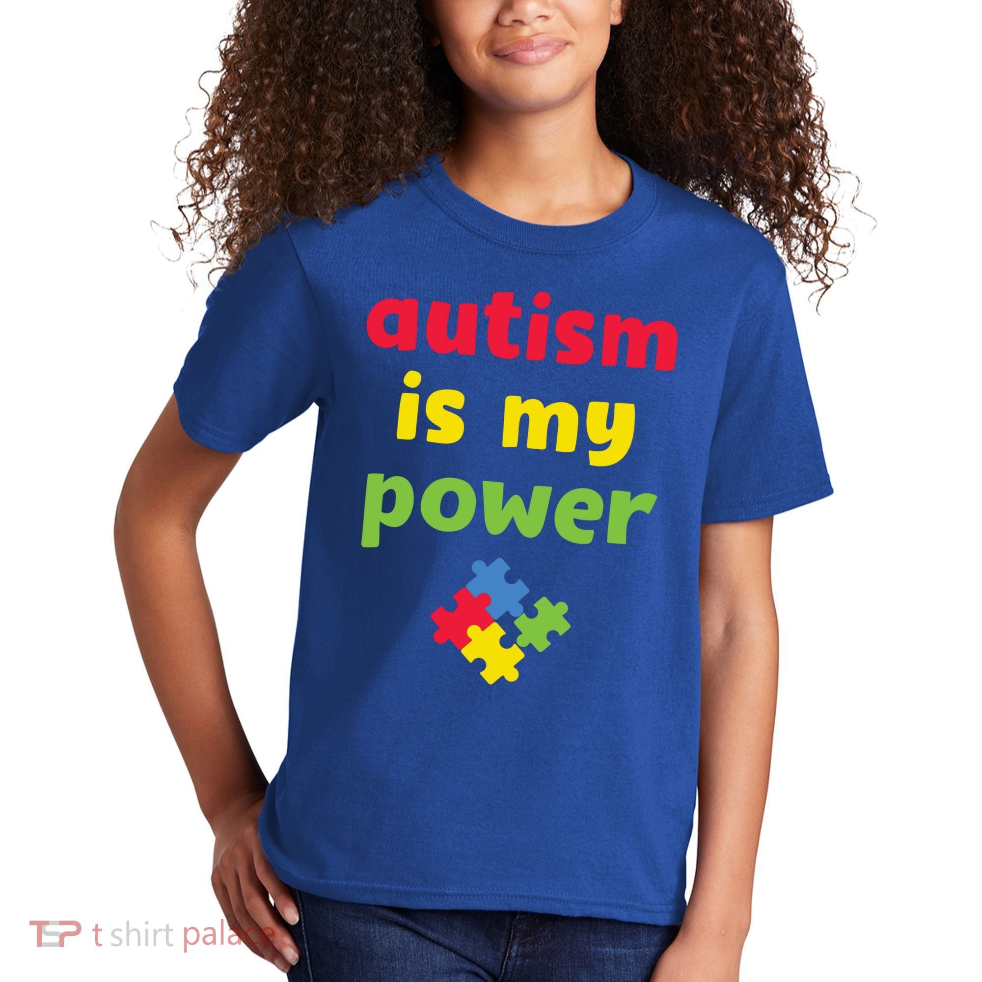 Autism Is My Power Autism Awareness Kids T-Shirt