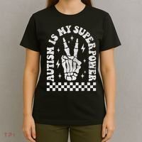 Autism Is My Superpower Groovy Autism Awareness  T-Shirt thumb 4