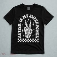 Autism Is My Superpower Groovy Autism Awareness  T-Shirt thumb 5