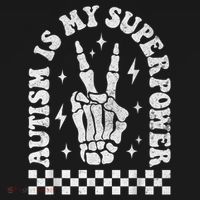 Autism Is My Superpower Groovy Autism Awareness  Women's Hoodie thumb 2