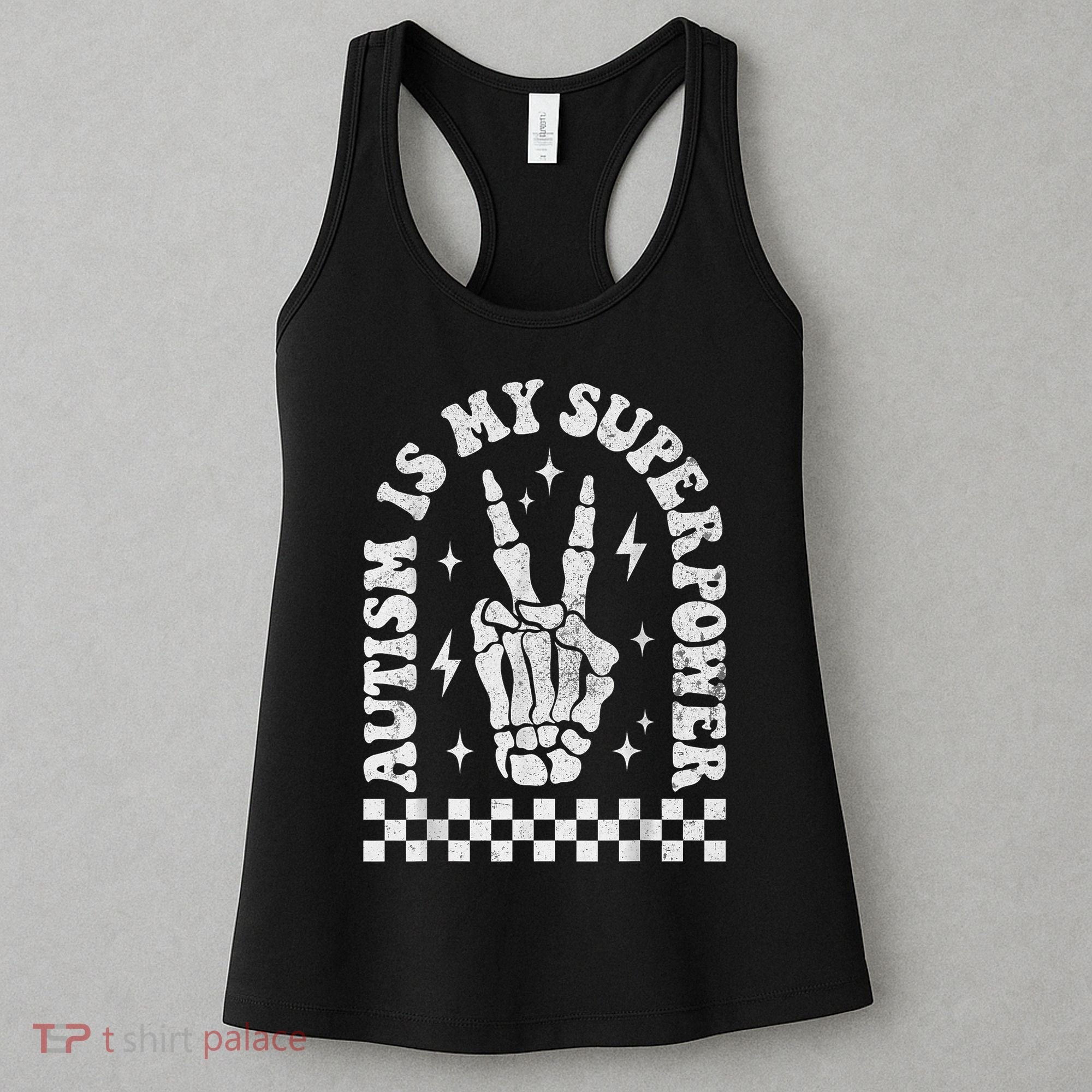 Autism Is My Superpower Groovy Autism Awareness  Women's Tank Top