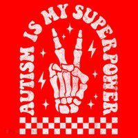 Autism Is My Superpower Groovy Autism Awareness  Santa Hat thumb 1