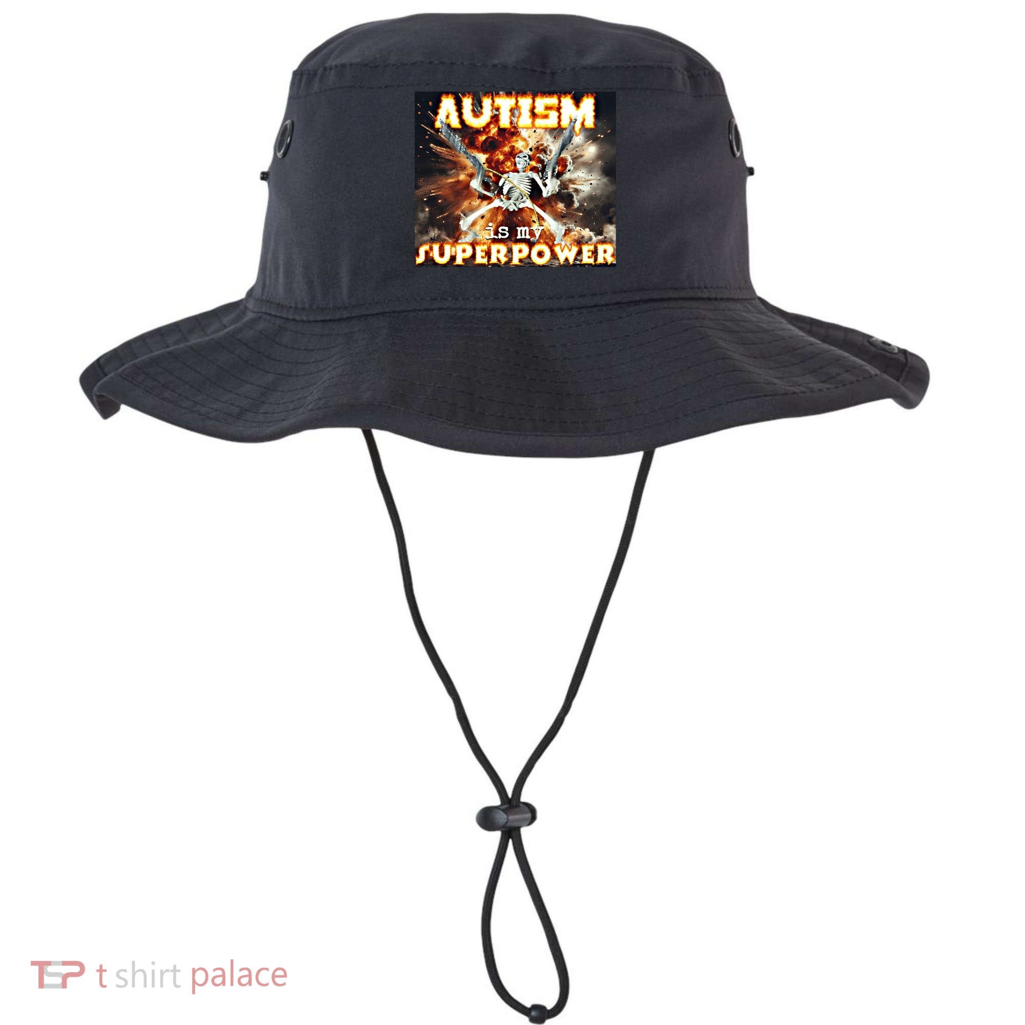 Autism Is My Supper Power Hard Skeleton Meme Oddly Specific Gift Bucket Hat