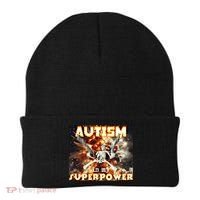Autism Is My Supper Power Hard Skeleton Meme Oddly Specific Gift Beanie thumb 0