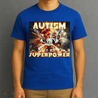 Autism Is My Supper Power Hard Skeleton Meme Oddly Specific Gift T-Shirt thumb 3