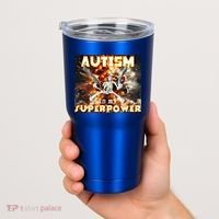 Autism Is My Supper Power Hard Skeleton Meme Oddly Specific Gift Tumbler thumb 2