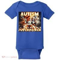 Autism Is My Supper Power Hard Skeleton Meme Oddly Specific Gift Baby Bodysuit thumb 0