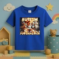 Autism Is My Supper Power Hard Skeleton Meme Oddly Specific Gift Toddler T-Shirt thumb 3