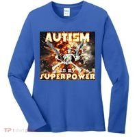 Autism Is My Supper Power Hard Skeleton Meme Oddly Specific Gift Women's Long Sleeve Shirt thumb 0