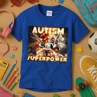 Autism Is My Supper Power Hard Skeleton Meme Oddly Specific Gift Kids T-Shirt thumb 3