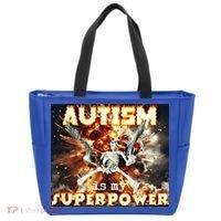 Autism Is My Supper Power Hard Skeleton Meme Oddly Specific Gift Tote Bag thumb 0